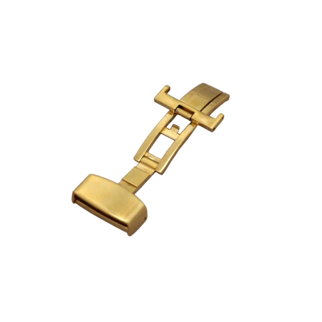 Butterfly buckle in gold for watch straps (16-26MM)