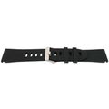 22-mm-QuickFit-Silikonarmband mit silberner Schließe für Garmin Fenix ​​5 / Forerunner Schwarz