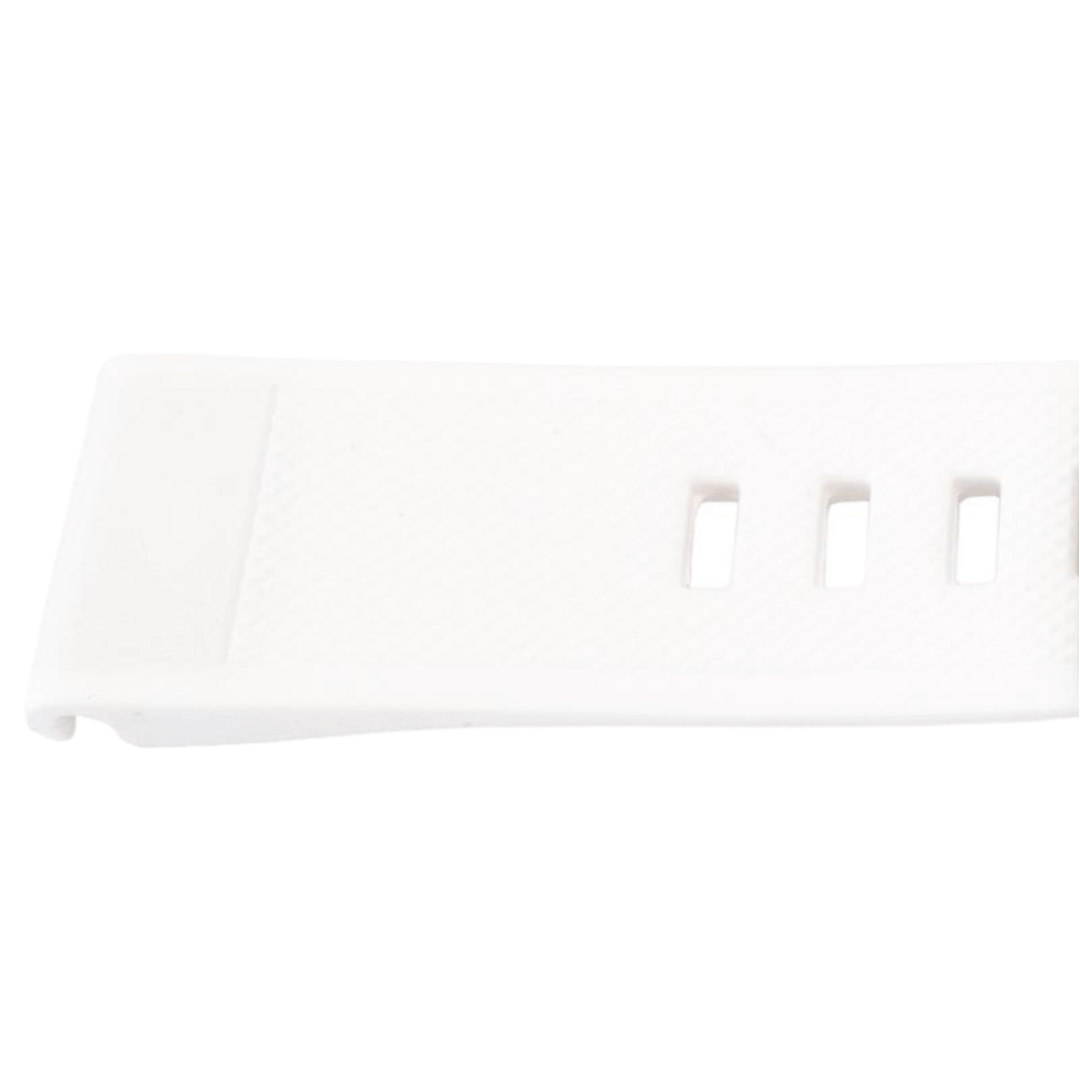 22MM QuickFit Silicone Strap with Silver Buckle for Garmin Fenix ​​5 / Forerunner White