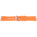 22-mm-QuickFit-Silikonarmband mit silberner Schließe für Garmin Fenix ​​5 / Forerunner in Orange