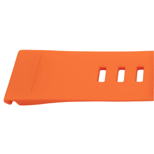 22-mm-QuickFit-Silikonarmband mit silberner Schließe für Garmin Fenix ​​5 / Forerunner in Orange