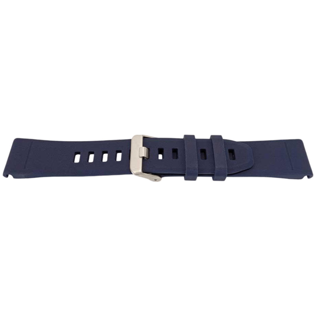 22MM QuickFit Silicone Strap with Silver Buckle for Garmin Fenix ​​5 / Forerunner - Dark Blue
