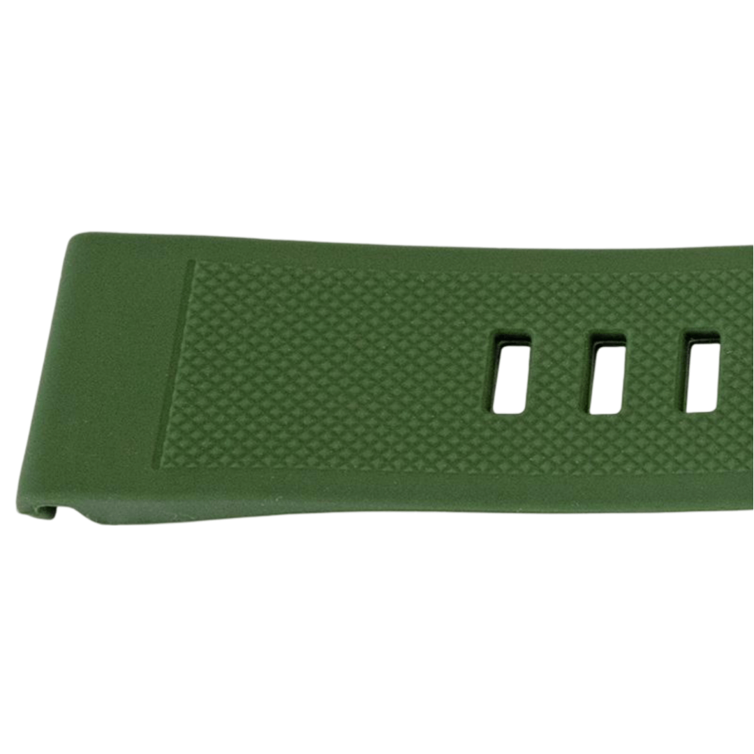 22MM QuickFit Silicone Strap with Silver Buckle for Garmin Fenix ​​5 / Forerunner - Green