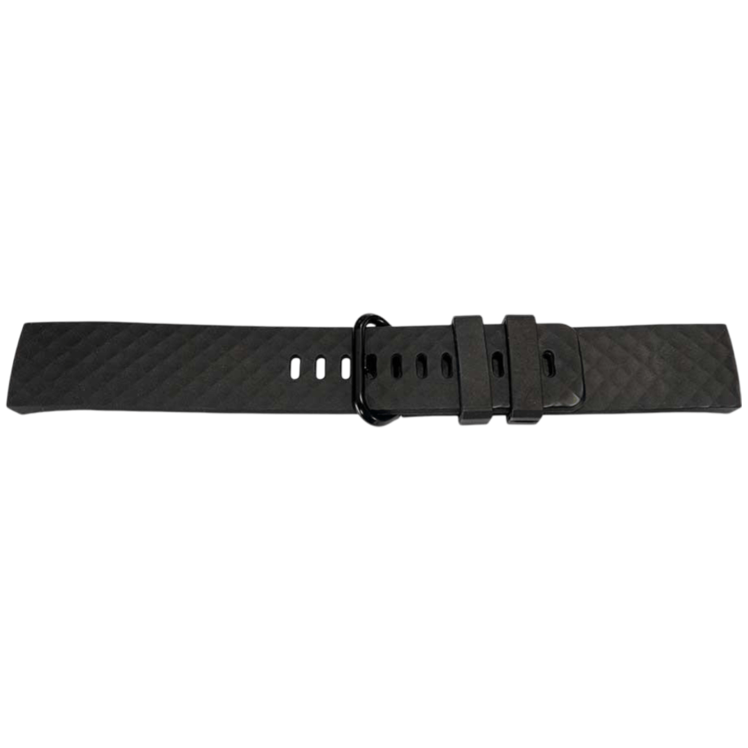 Silicone strap in black for Fitbit Charge 3