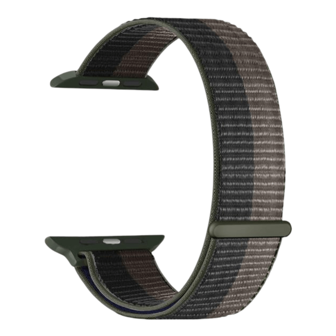 Black and gray nylon strap for Apple Watch