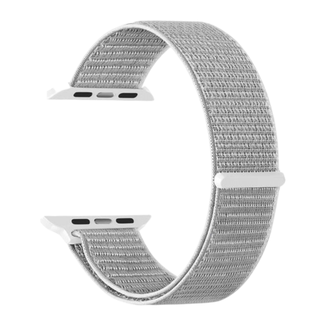 Light gray nylon strap for Apple Watch