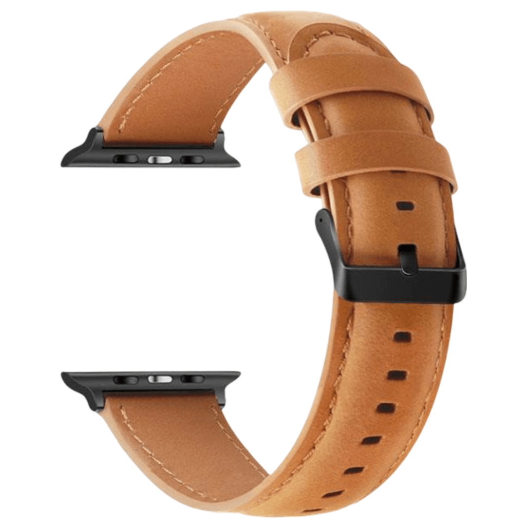 Light brown calfskin strap for Apple Watch
