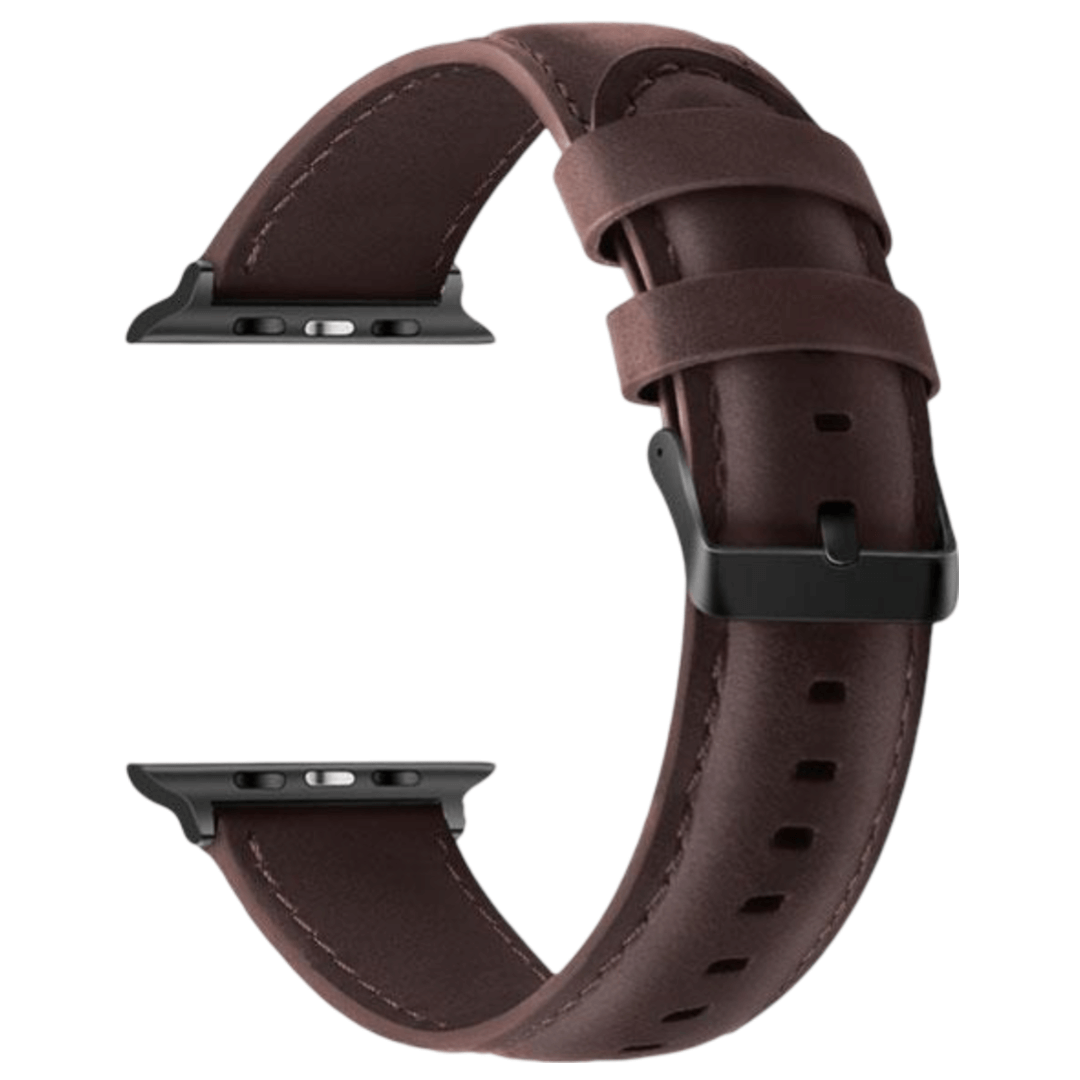 Dark brown calfskin strap for Apple Watch