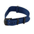 Premium Blue seat belt nato strap with black buckle