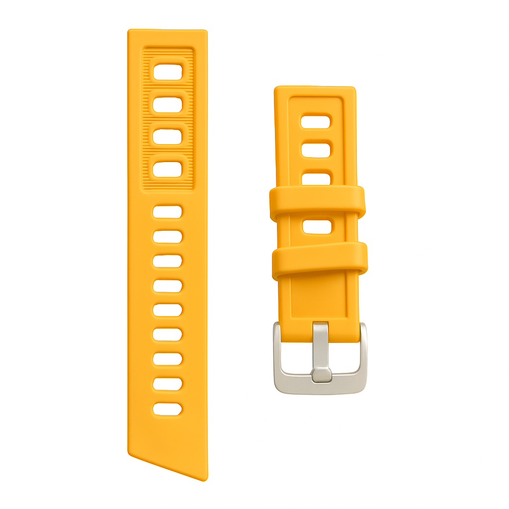 Diver silicone strap - Sunny yellow