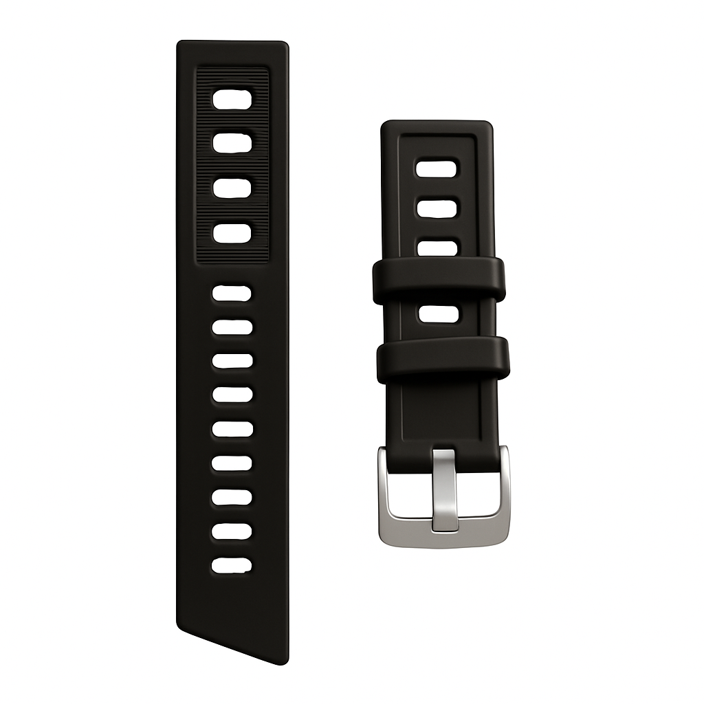 Diver silicone strap - black