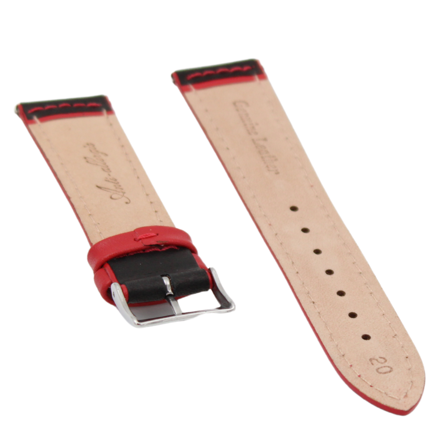 Sardegna red leather strap