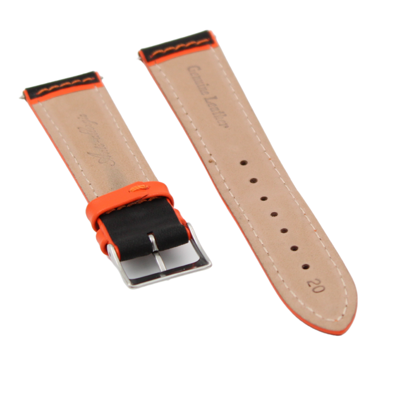 Sardegna Orange leather strap
