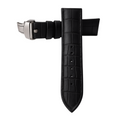 Cassis Black leather strap with butterfly buckle