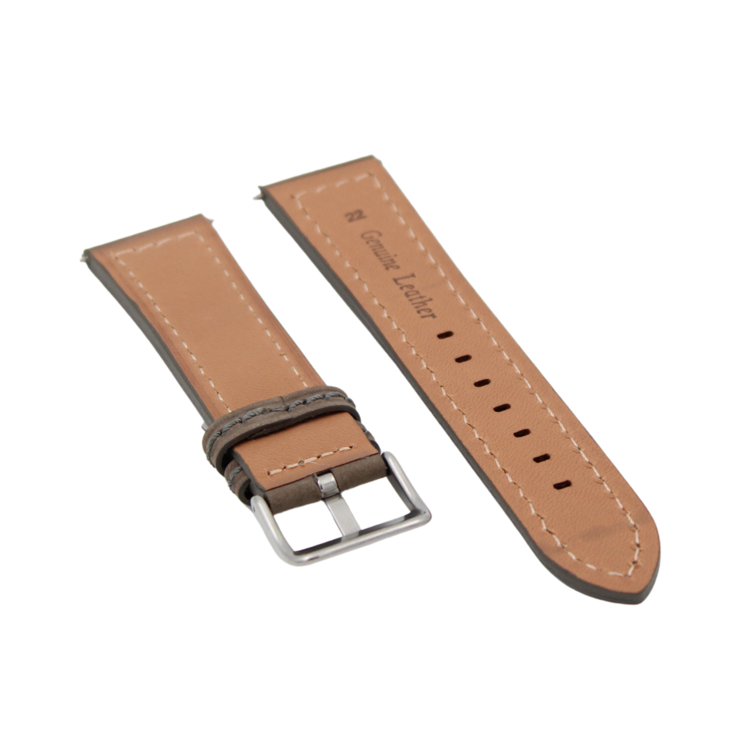 Oslo suede leather strap in gray