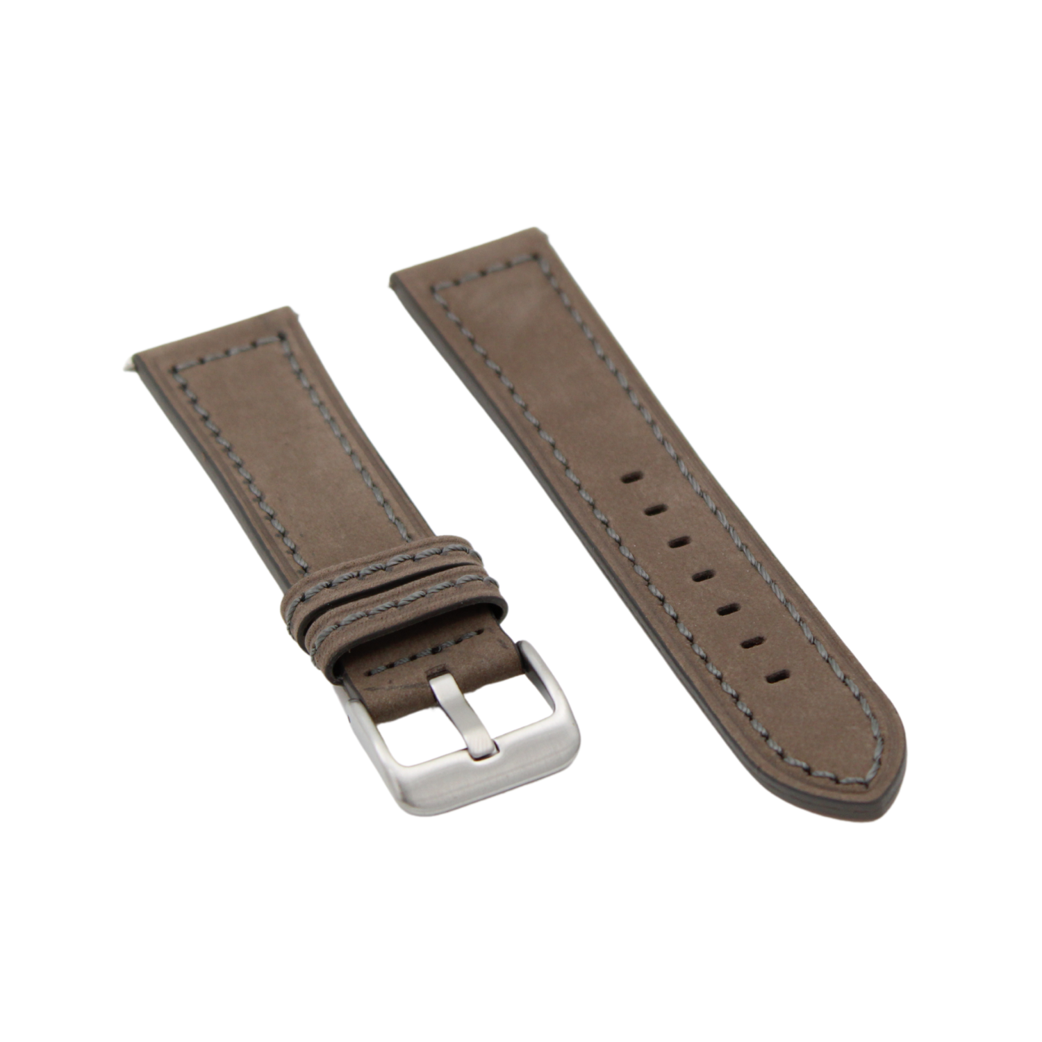 Oslo suede leather strap in gray