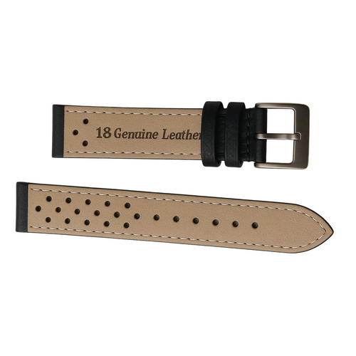 Grand Prix Rallye-Armband – schwarzes Lederarmband