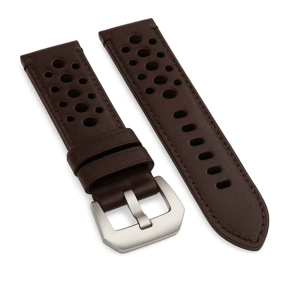 Boston dark brown leather strap