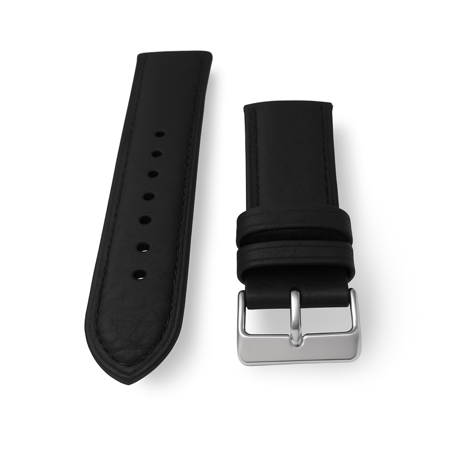 Sicilia classic black leather strap