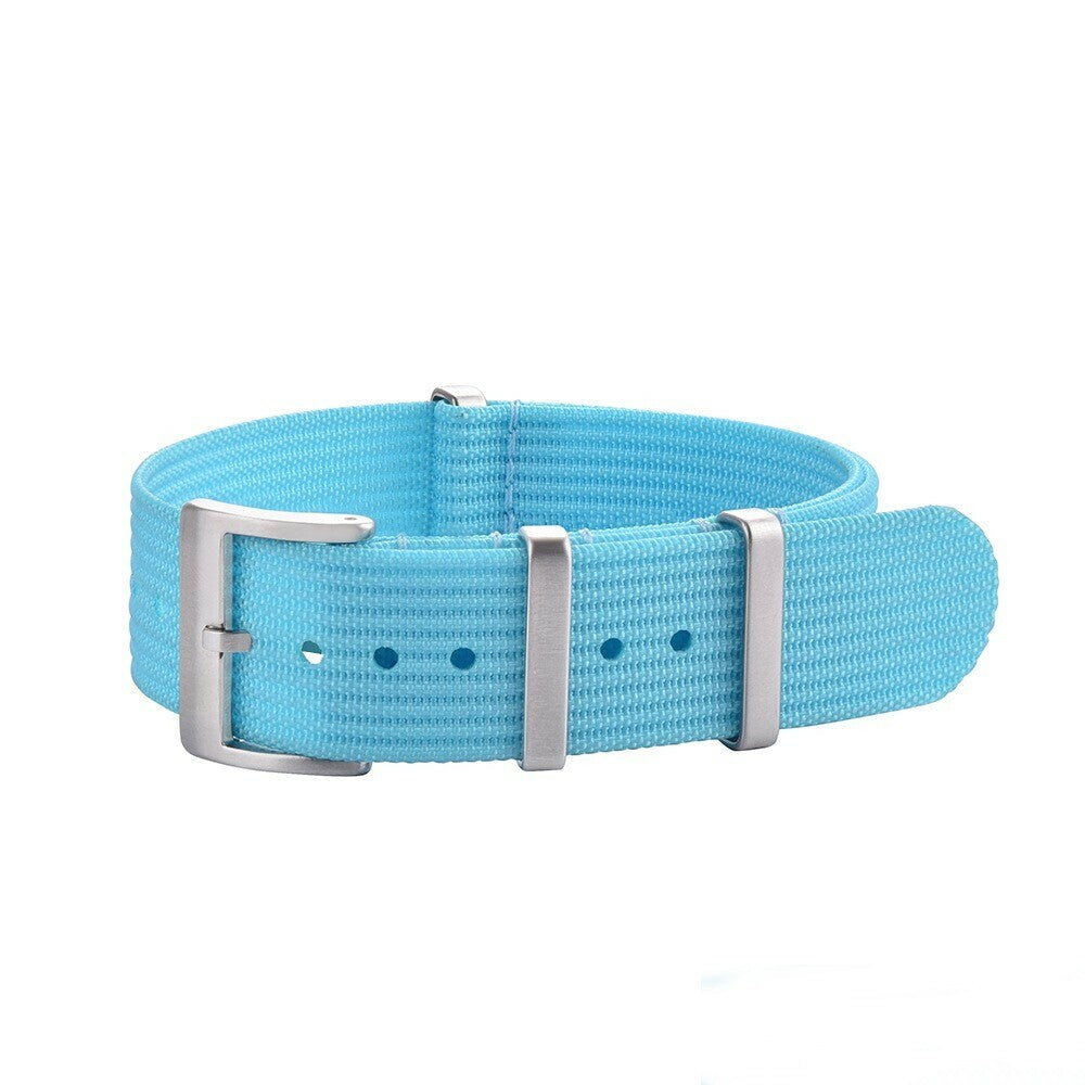 Ribbed Nato Strap Light blue