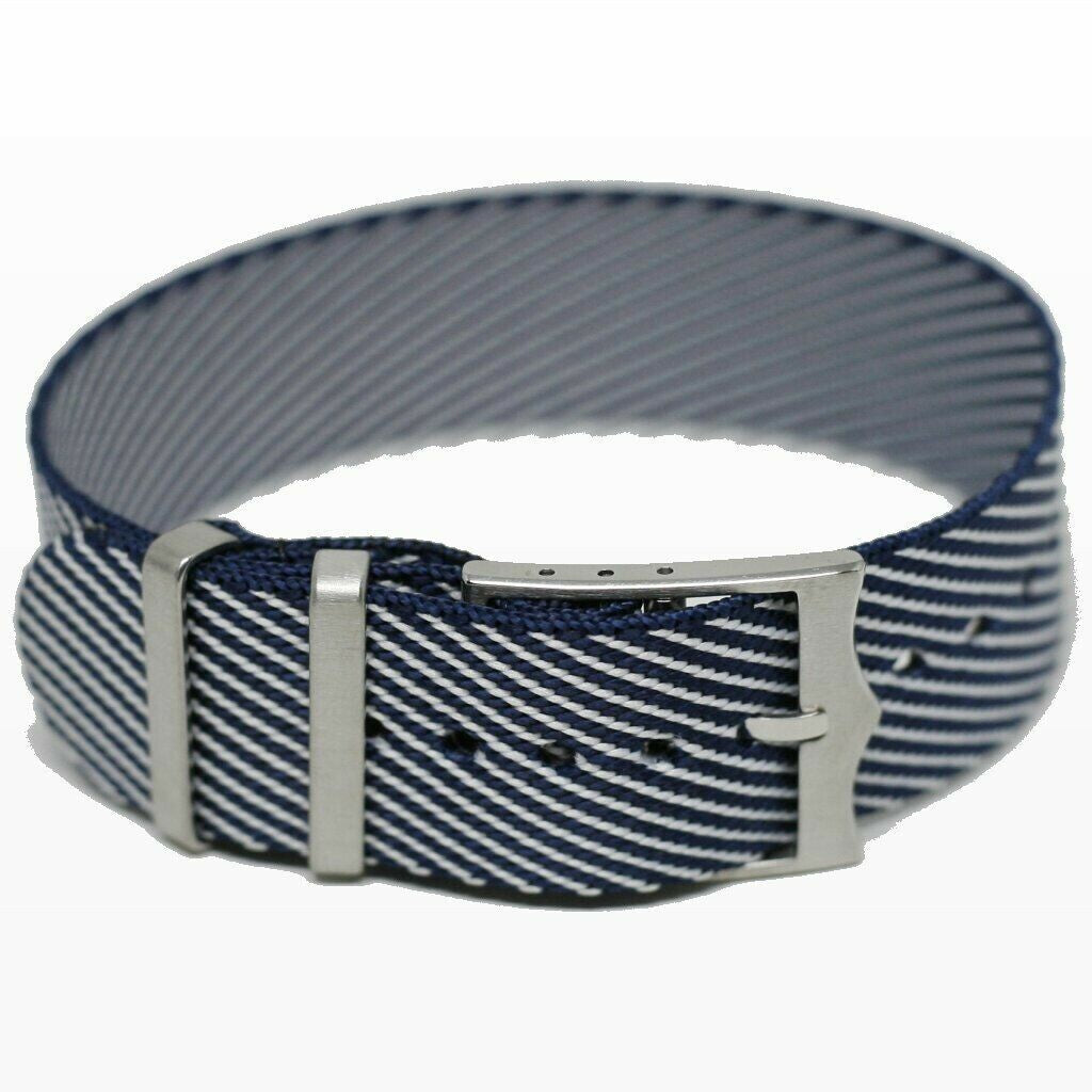 Twill Strap 22MM Blue/white
