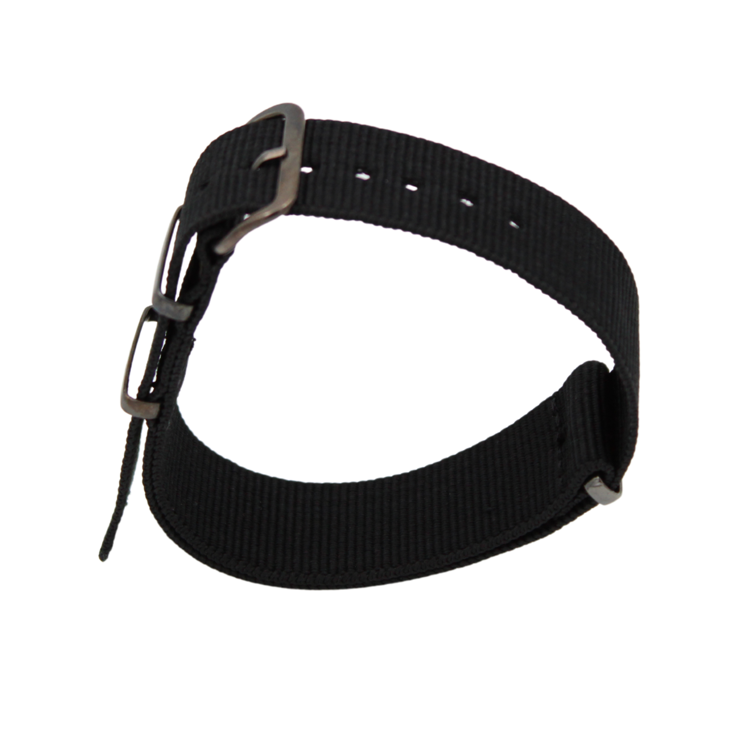 Black nato strap with gunmetal buckle