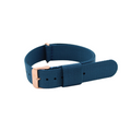 NATO-Armband Roségold Blau