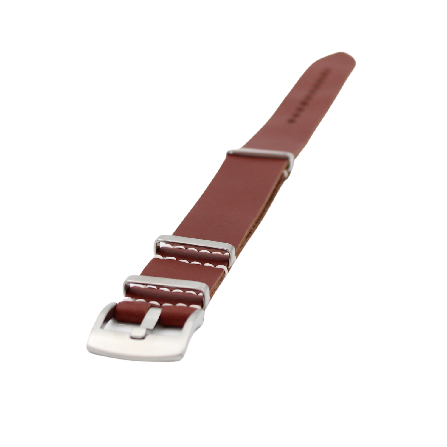 Nato strap in leather dark brown