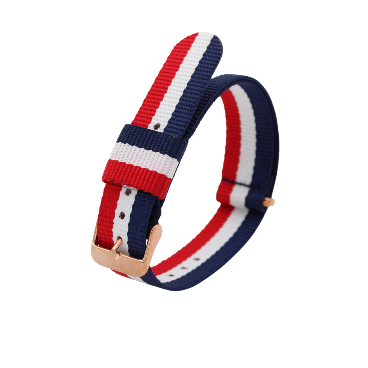 Nato strap Rose gold Blue/white/red