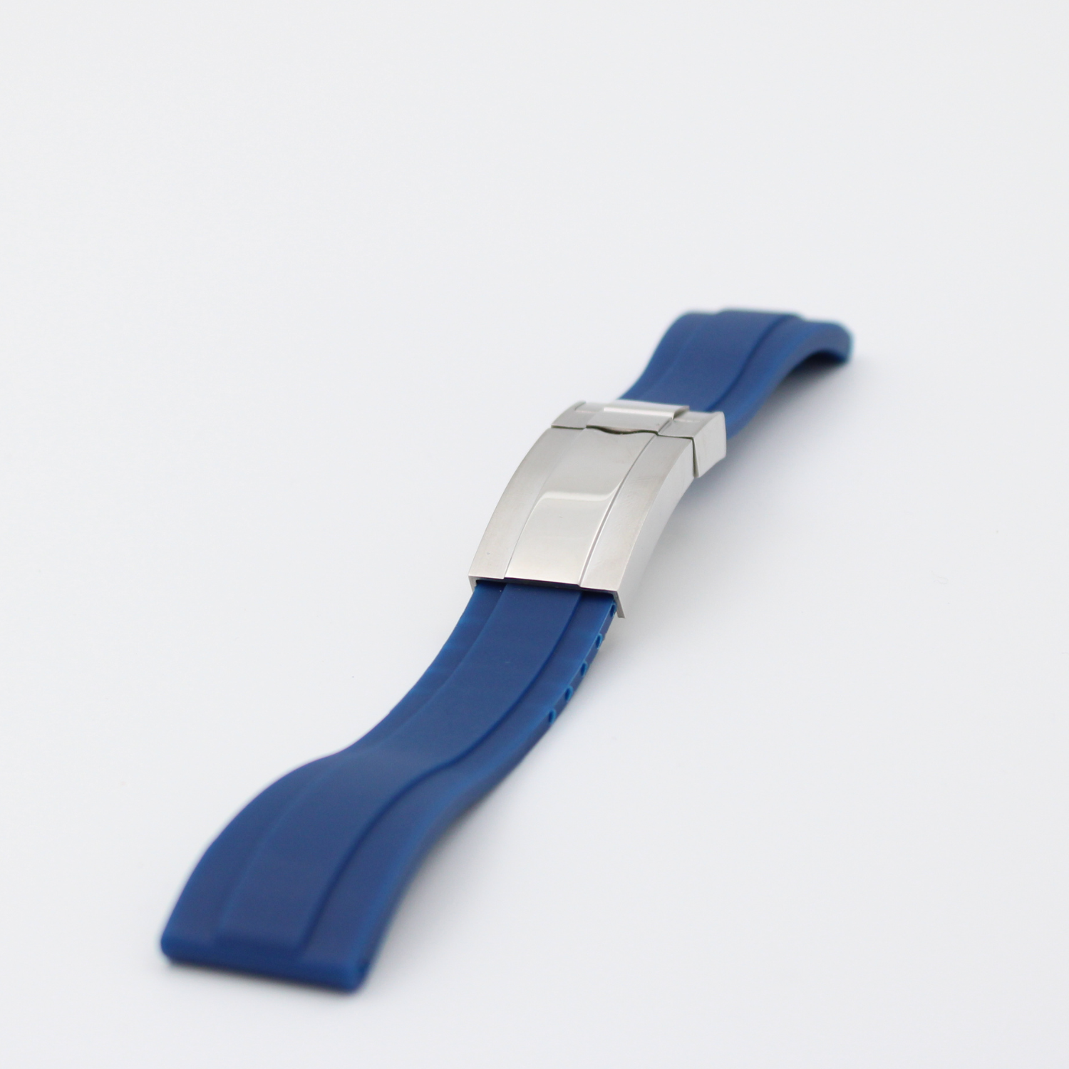 20mm rubber strap - Dark blue - butterfly buckle