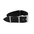 NATO-Armband aus schwarzem Leder