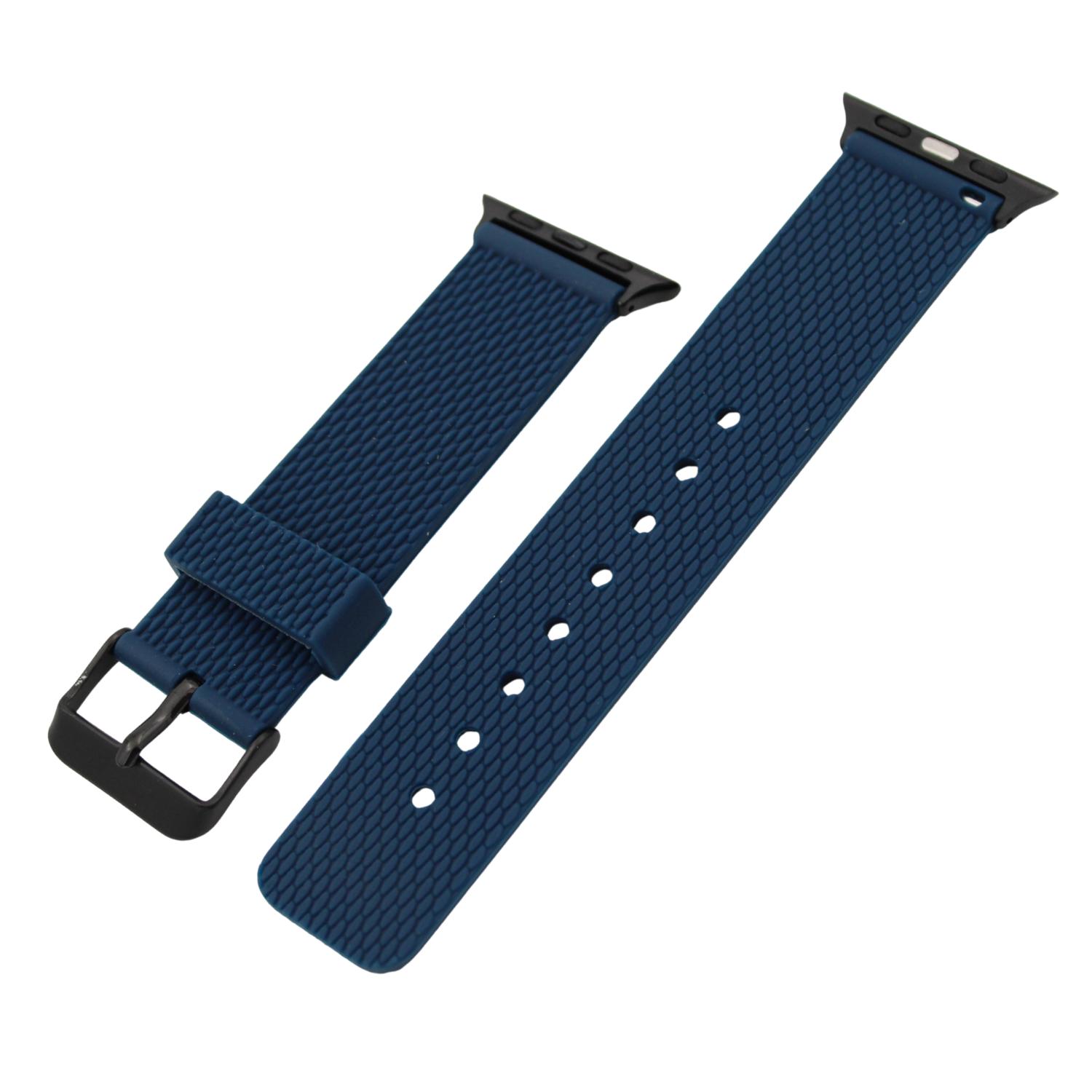 Apple Watch Rubber Strap - Dark Blue with Black Buckle