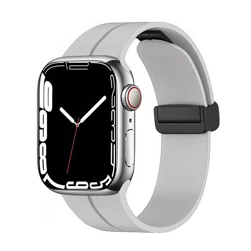Rubber strap for Apple Watch Light gray - black buckle