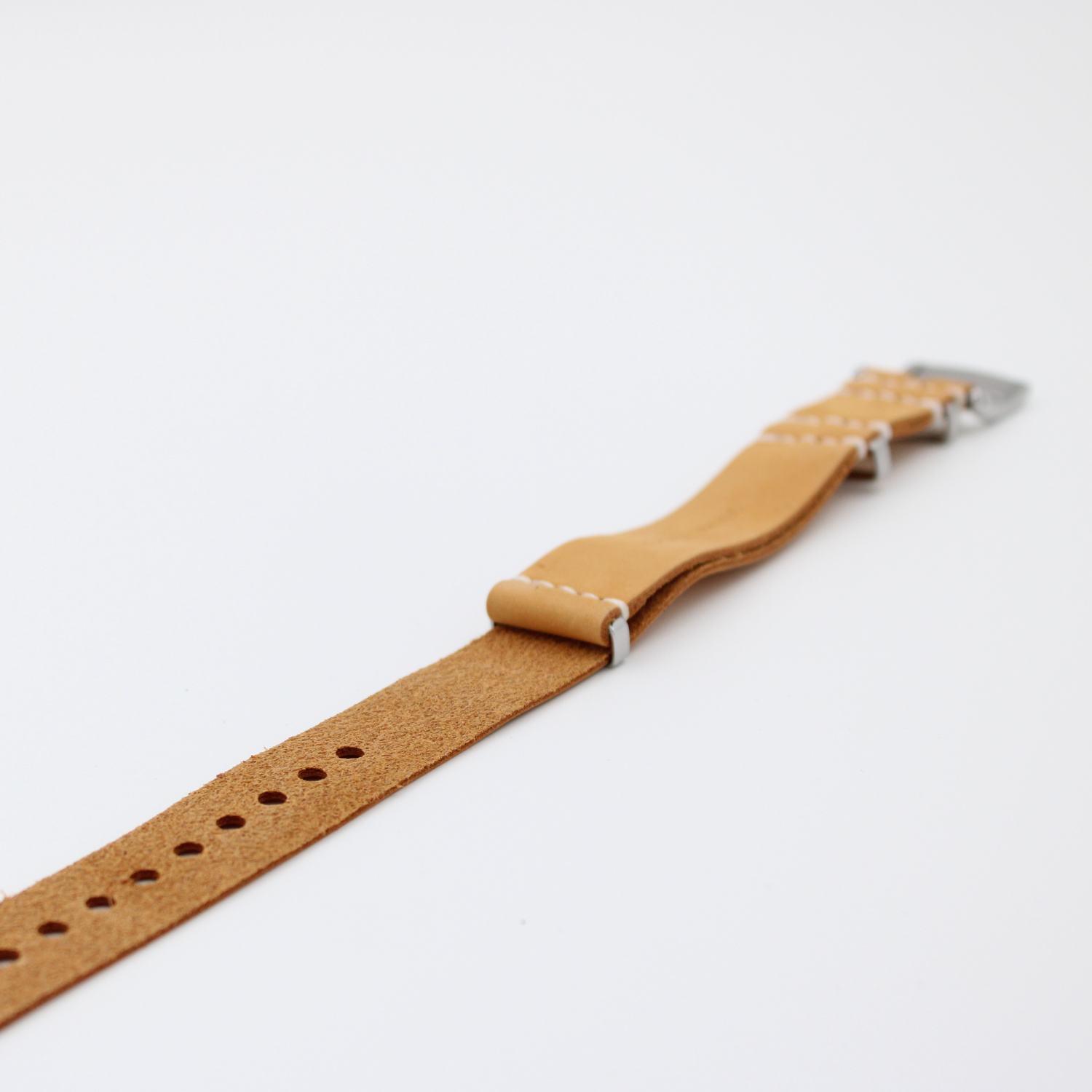 Nato strap - Light leather strap in classic NATO design