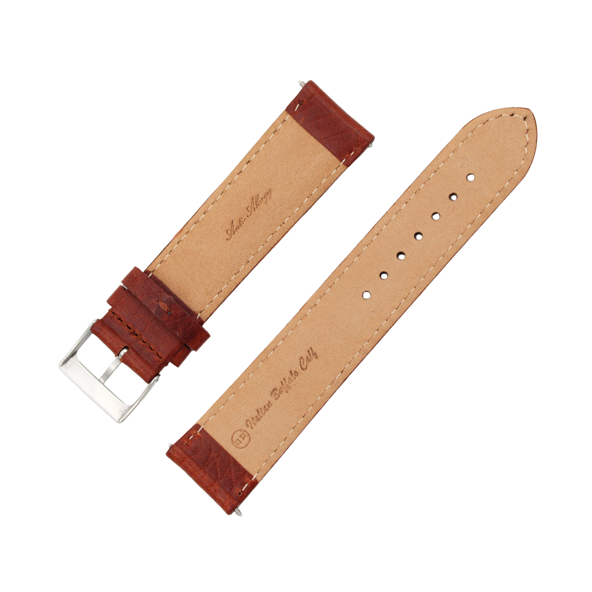 Sicilia classic Brown leather strap XL