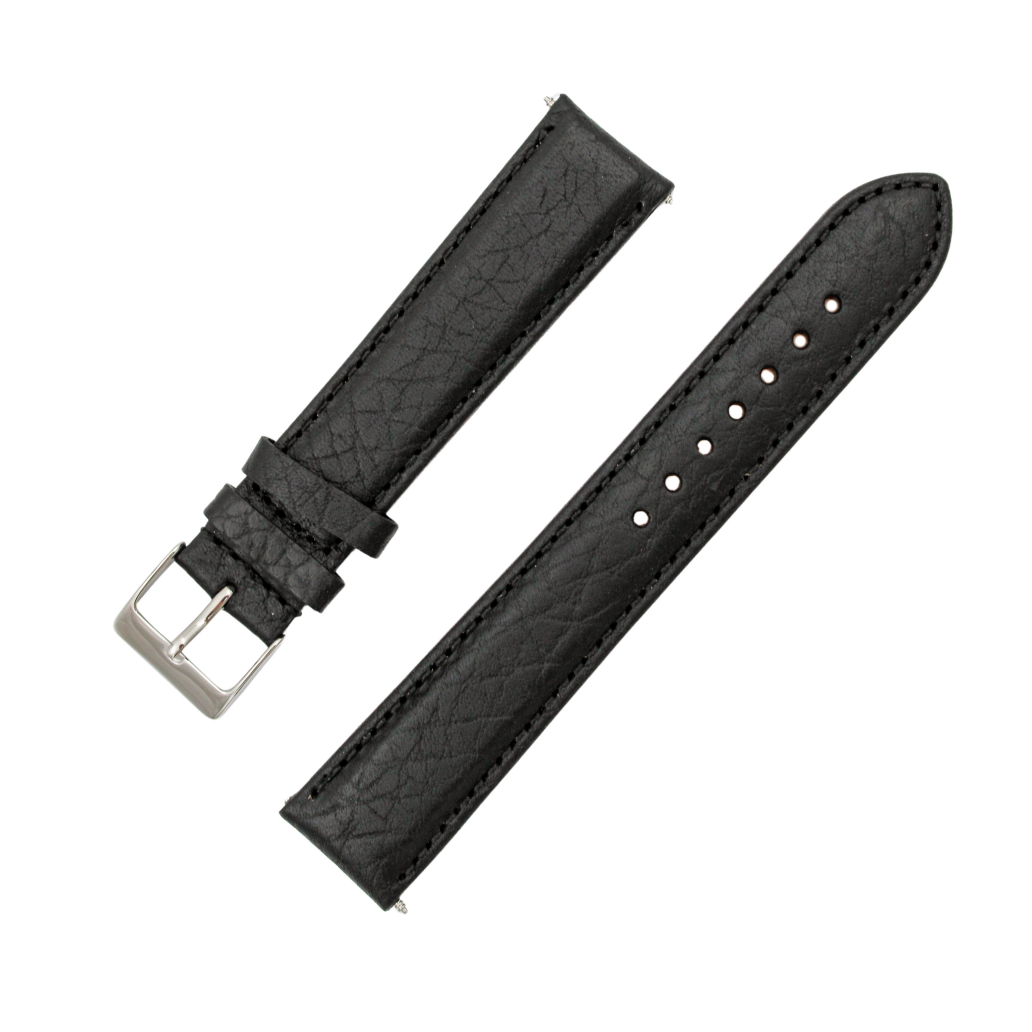 Sicilia classic Black leather strap XL