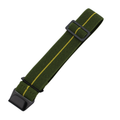 Green with yellow stripe parachute strap - Black buckle