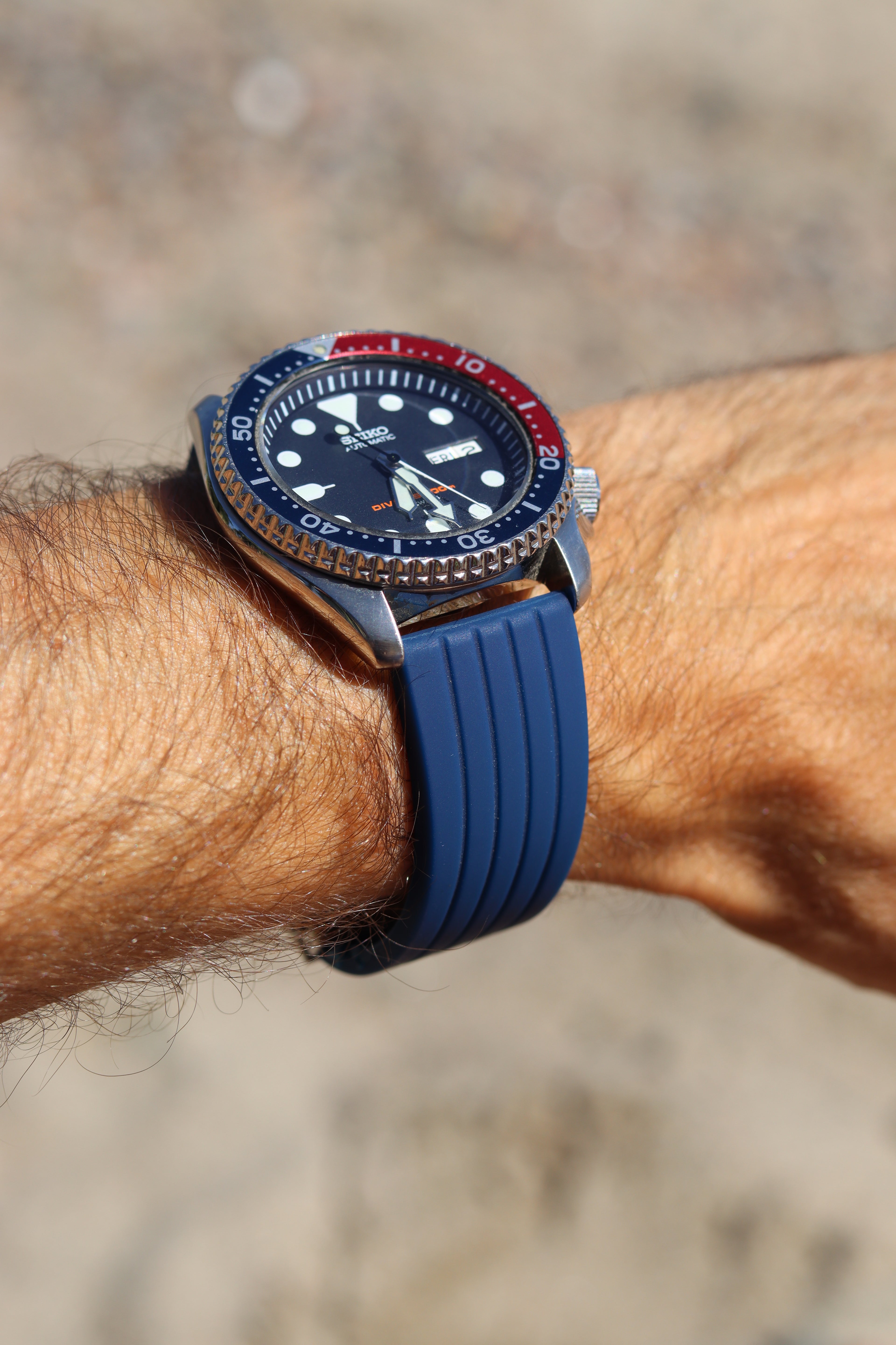 Watch Strap Rubber Blue