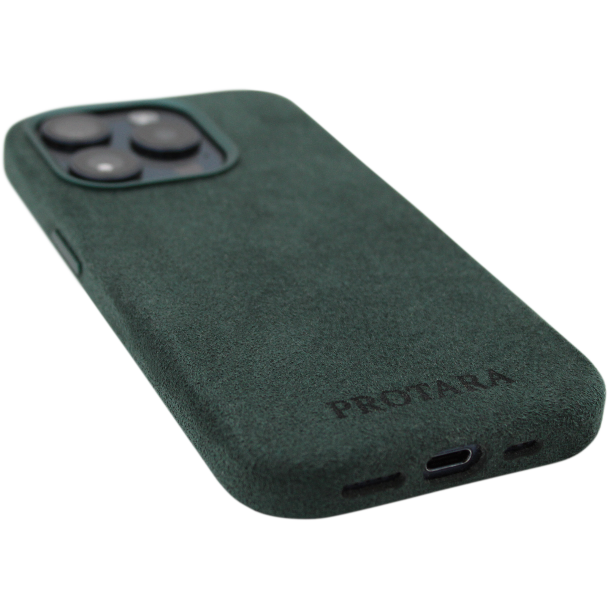 PROTARA Alcantara iPhone 15 Pro deksel - Expedition Green