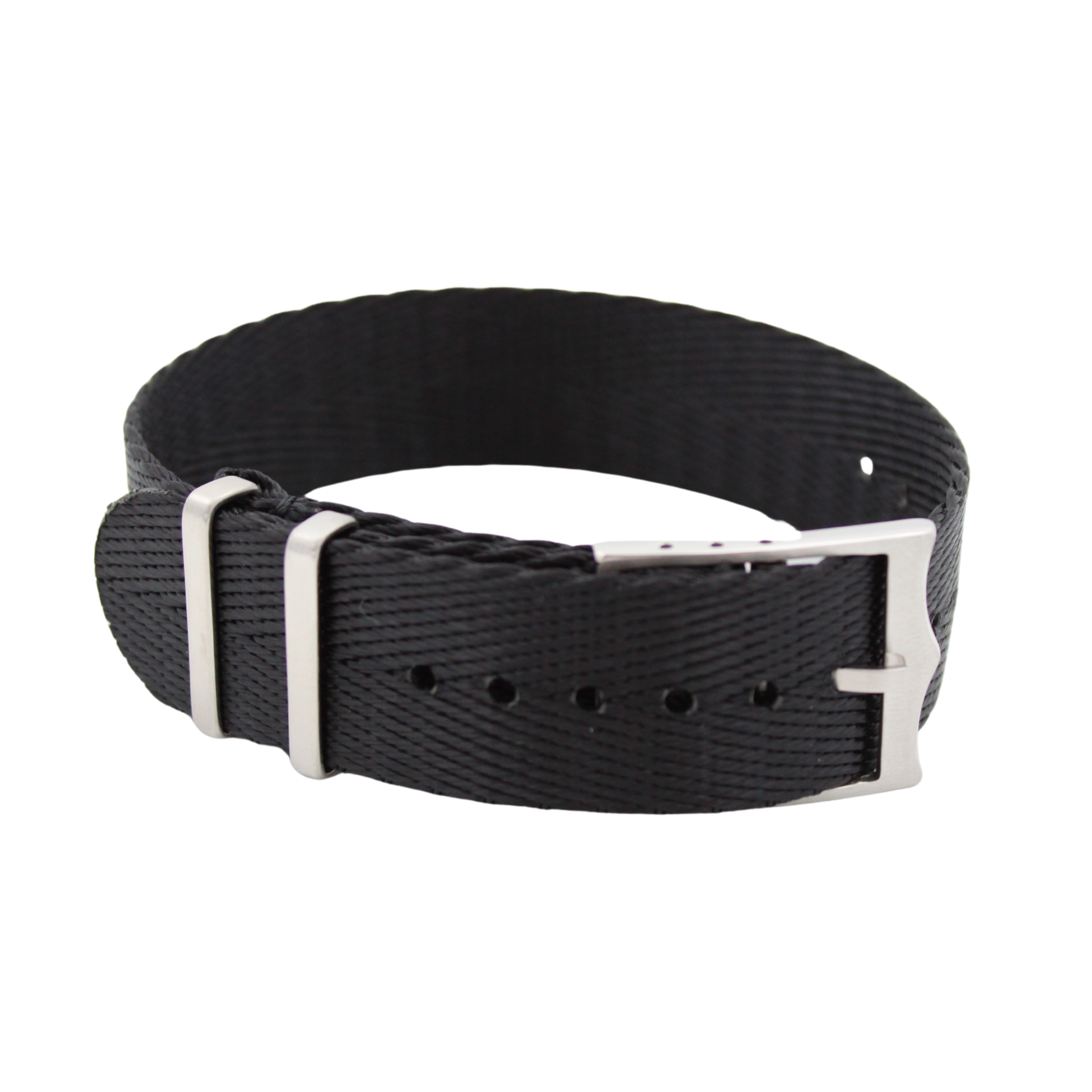 NATO-Gürtel mit Fischgrätmuster – Schwarz