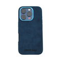 PROTARA Alcantara iPhone 16 Pro Hülle – Ozeanblau